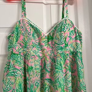 Lilly Pulitzer hiedi cotton maxi in mandevilla baby fins and flippers!